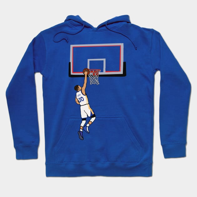 Steph Curry Misses The Dunk - NBA Golden State Warriors Hoodie by xavierjfong